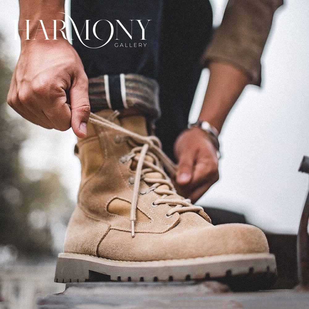 British Style Tactical Tooling Retro Men's Combat Boot - Harmony Gallery