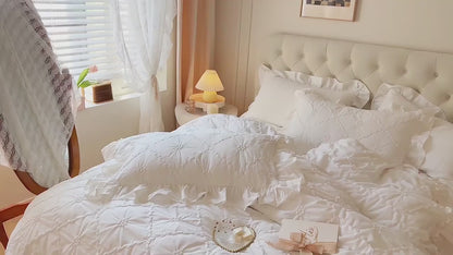 Czteroczęściowy zestaw łóżek z francuskiej bawełny typu Princess