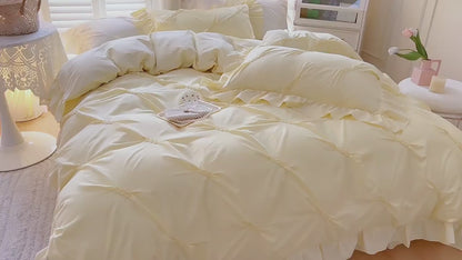 Nordic Light Luxury Princess Pure Cotton Celebrity Four-Piece Bed Set