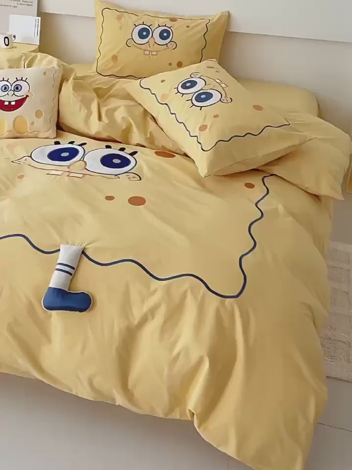 スポンジ・ボブ スクエアパンツ ウォッシュド ピュアコットン ベッド 4