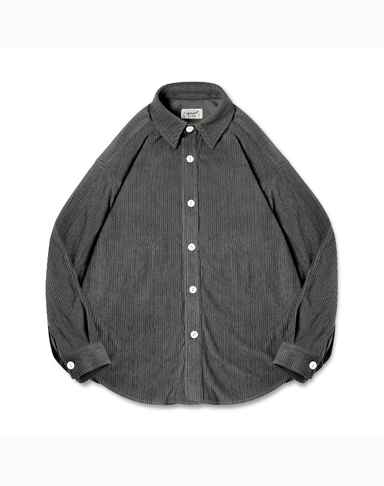 Workwear Retro Jacquard Knit Loose Men's Shirt