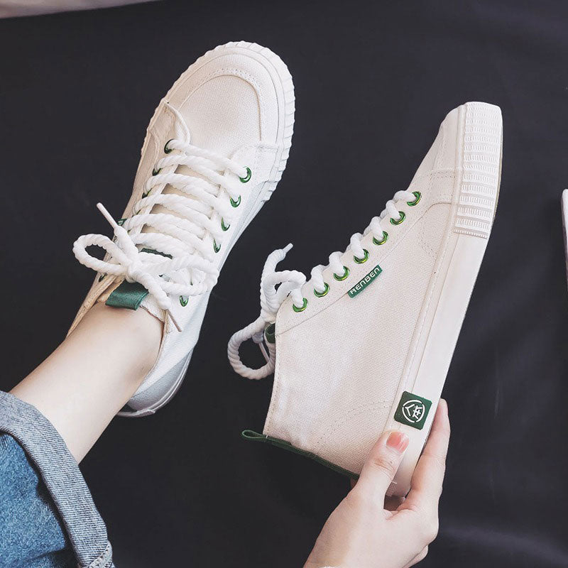 High-Top Canvas Trendy Flat Board Casual Women's Shoes