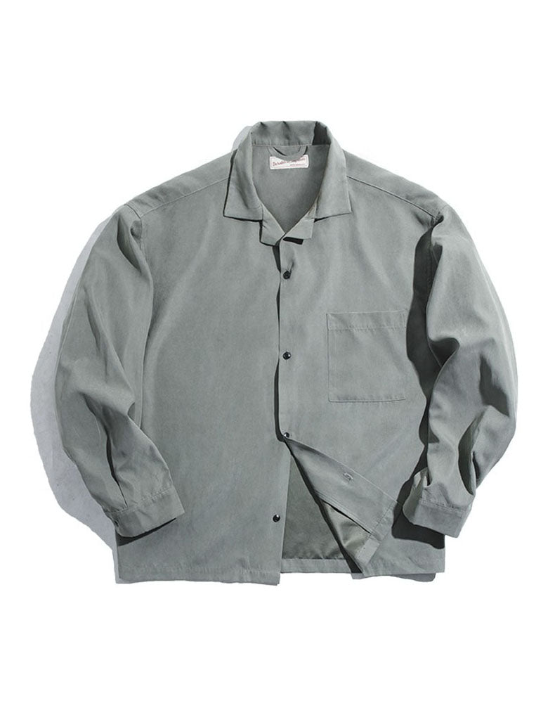 Workwear American Folded Vintage Loose Men's Shirt - Harmony Gallery