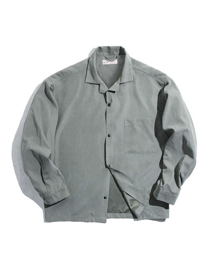 Workwear American Folded Vintage Loose Men's Shirt