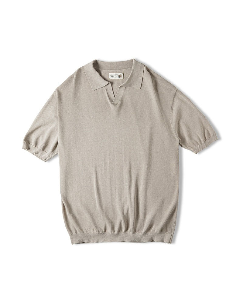 Tooling Retro Short Sleeved Knitted Polo Men's T-Shirt