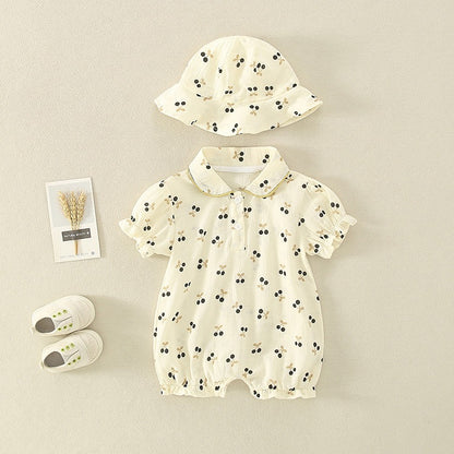 Thin One-Piece Suit Full Moon Summer Baby Girl's Romper