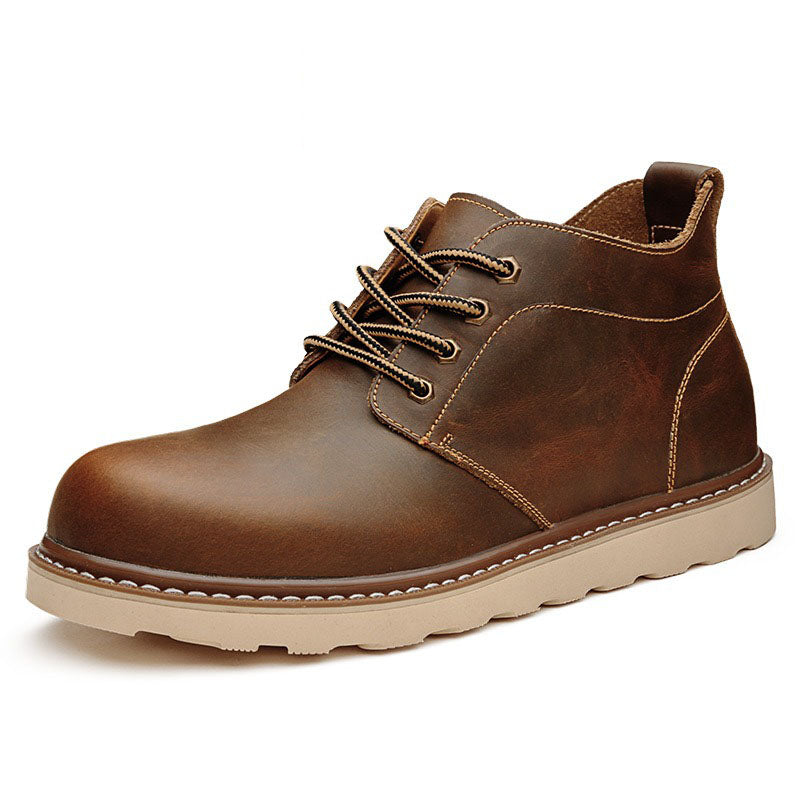 Mid-Cut Tooling Leather British Style Men's Desert Boot