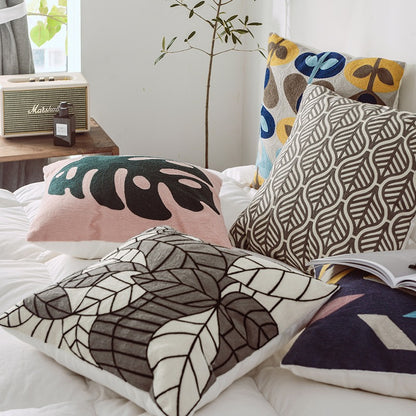 Embroidery Nordic Cotton Living Room Sofa Pillowcase