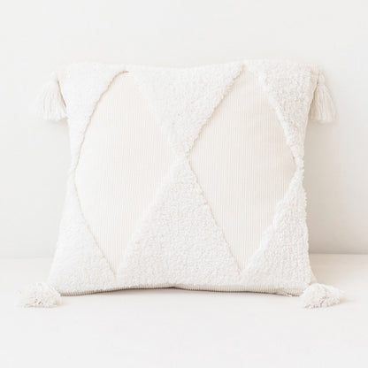 Moroccan Cotton Hand Tufted Tassel Decorative Sofa Cushion