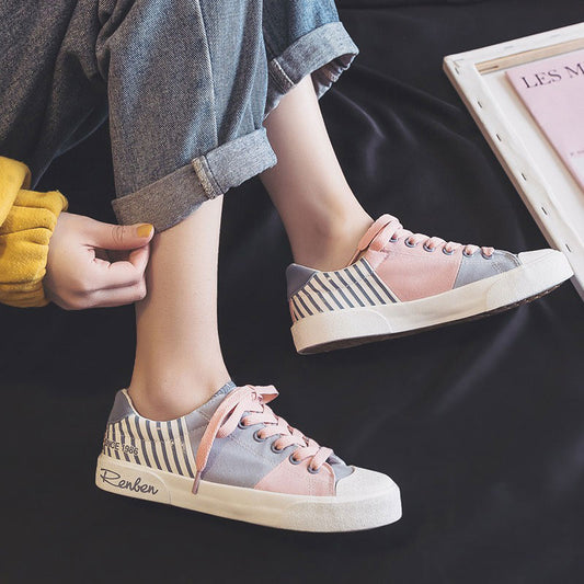 Sweet Girl Canvas Fresh Color Fashion Casual women's shoes