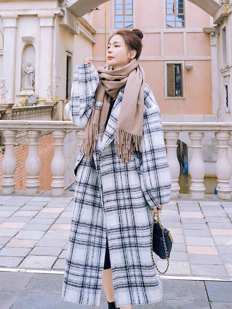 French Winter Hepburn Style Loose Woolen Women's Coat - Harmony Gallery