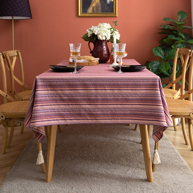 American Cotton Bohemian Ethnic Rectangular Dining Tablecloths