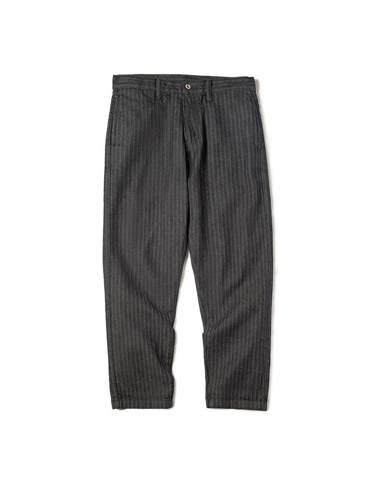 Melik Slim-fit Striped Pants Black