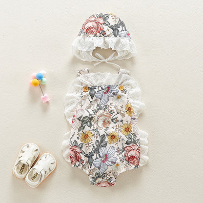 Newborn Summer Cute Short-Sleeved Baby Girl's Romper - Harmony Gallery