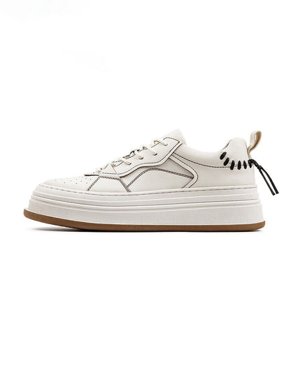 Retro Low Top Casual Leather Skateboard Unisex Shoes