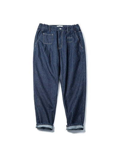 Tooling Retro Denim Washed Straight Loose Men's Jeans - Harmony Gallery