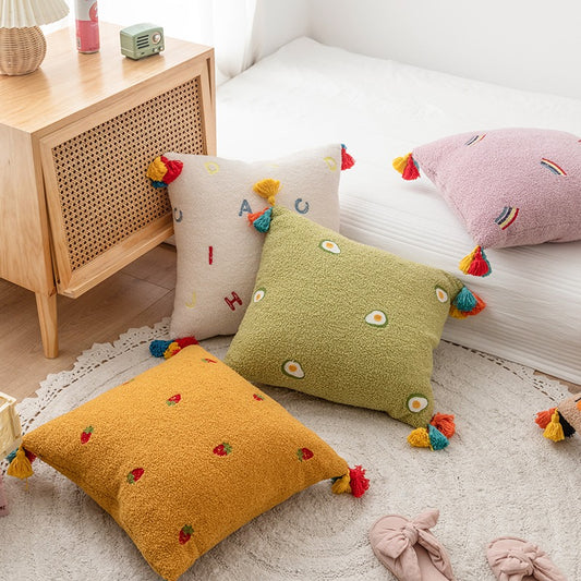 Teddy Velvet Bedroom Homestay Decoration Sofa Cushion - Harmony Gallery