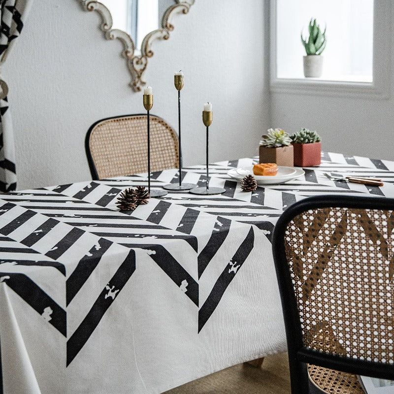 High-Quality Linen Rectangular Nordic Retro Tablecloths