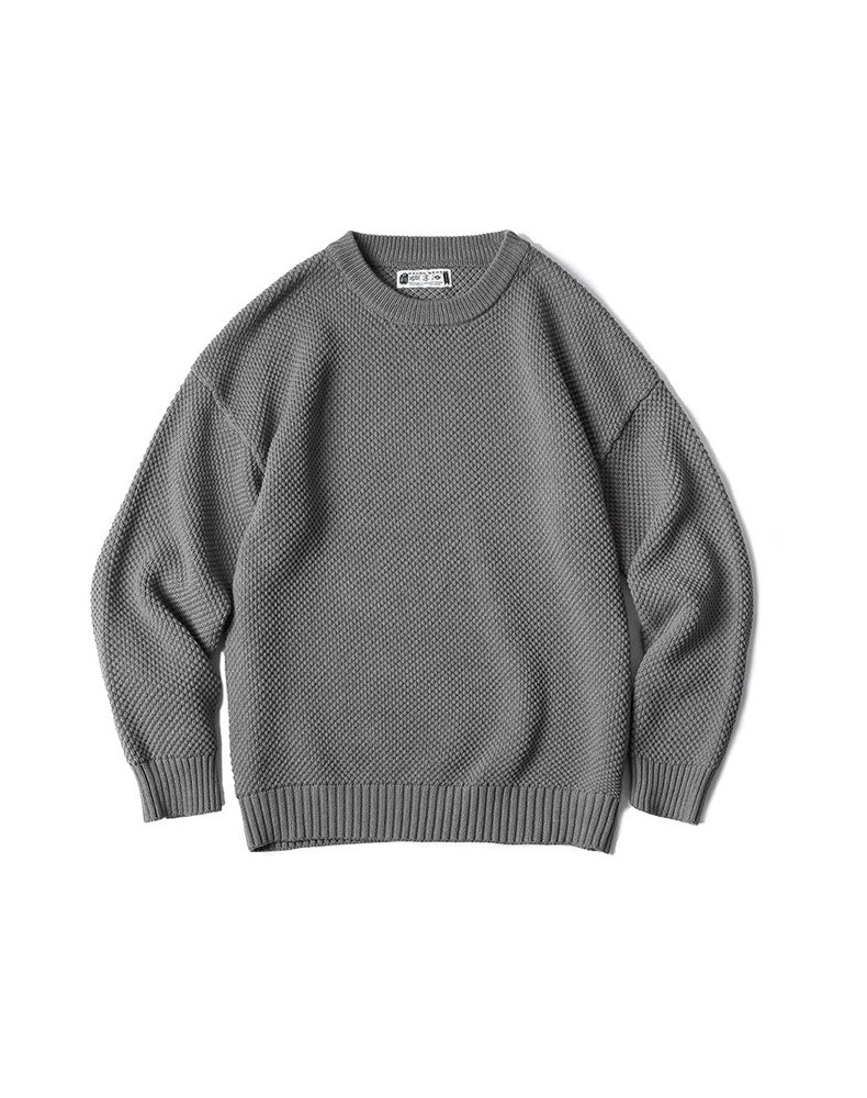 Tooling Retro Pineapple Pattern Drop-Shoulder Men's Sweater