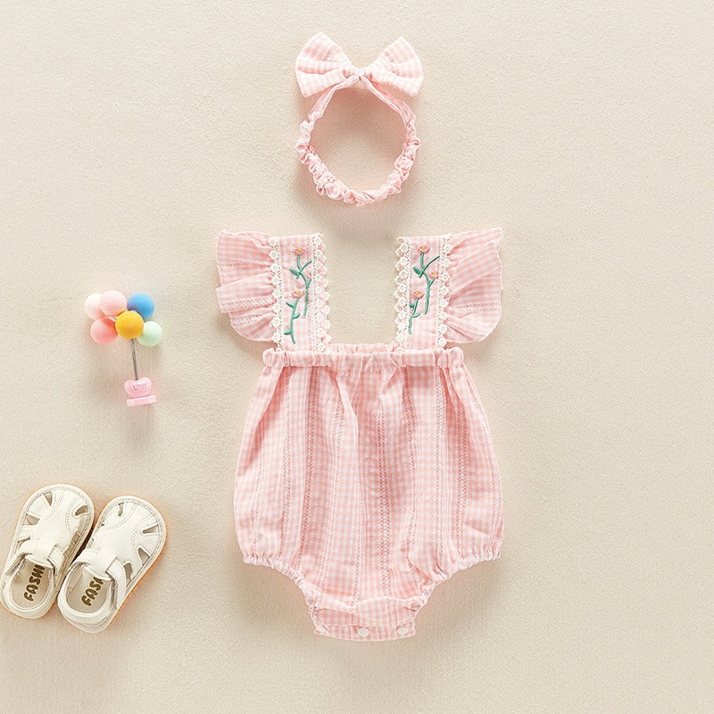 Summer Thin One-Piece Sling Summer Baby Girl's Romper