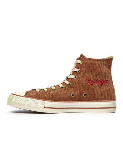 Corduroy High-Top All-Match Casual Men's Canvas Shoes