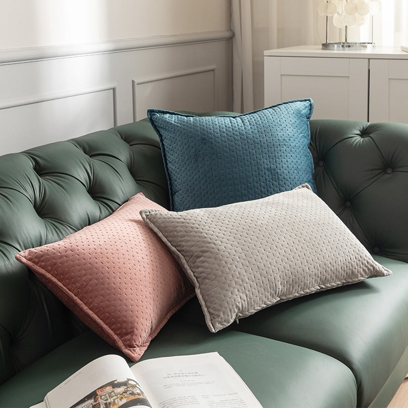 Holland Velvet Embossed European Livingroom Sofa Cushion - Harmony Gallery