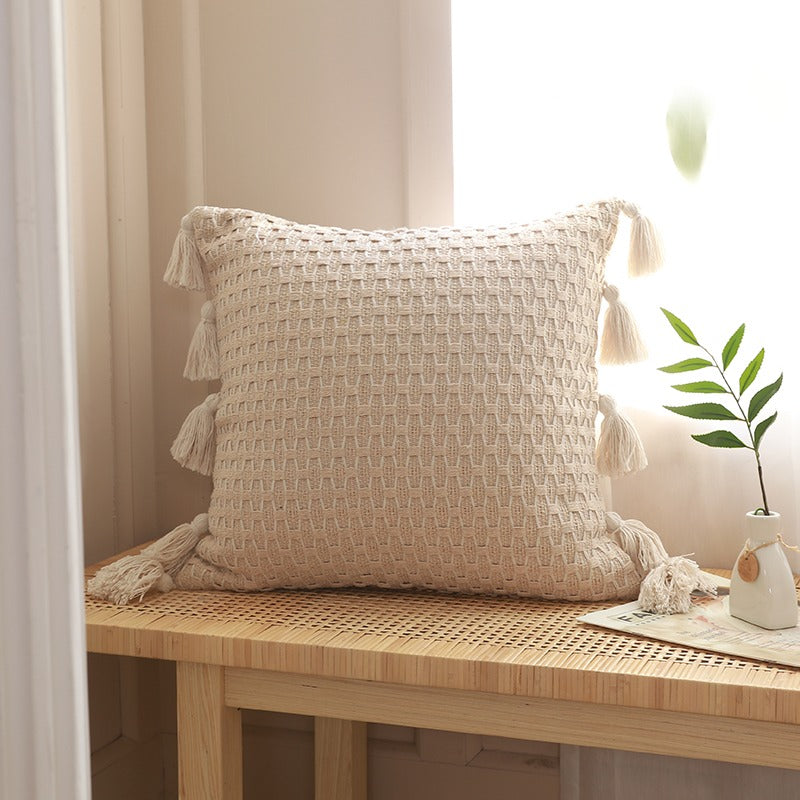 Nordic Style Cotton Knitted Pillow Decoration Sofa Cushion - Harmony Gallery