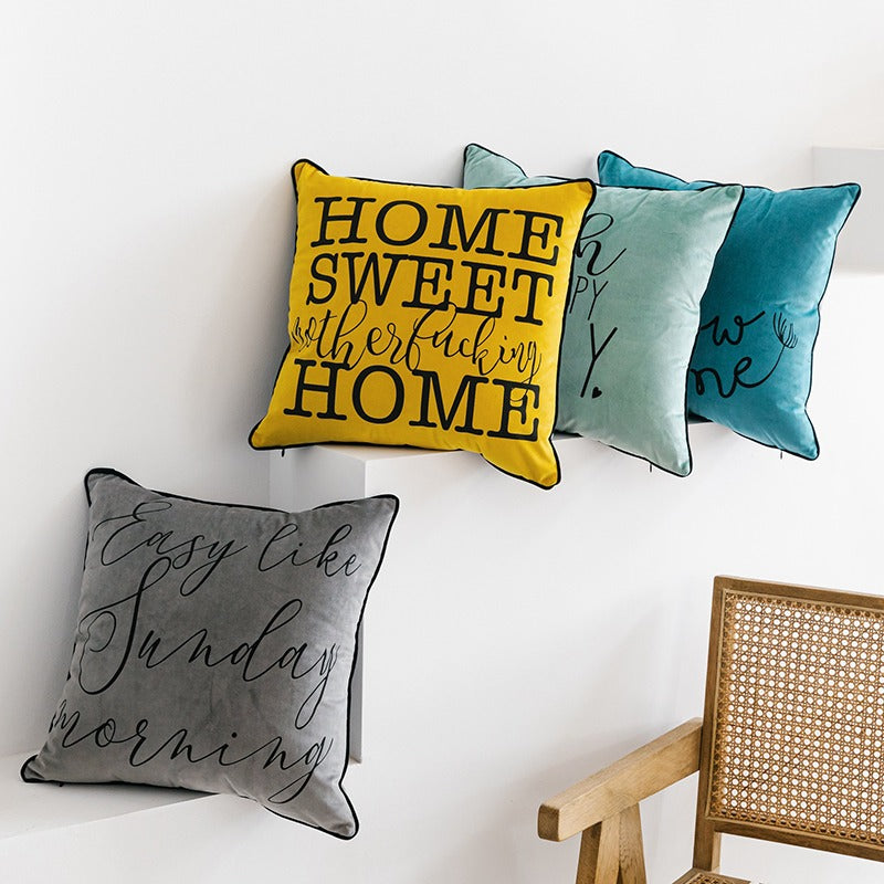 Nordic Letter Printing Living Room Sofa Home Cushion