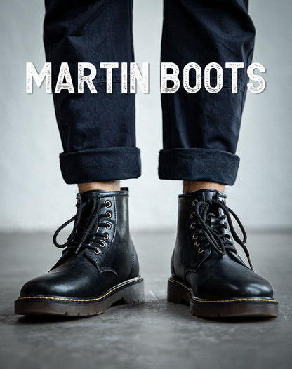 Martin Style British High-Top Winter Leather Unisex Boot