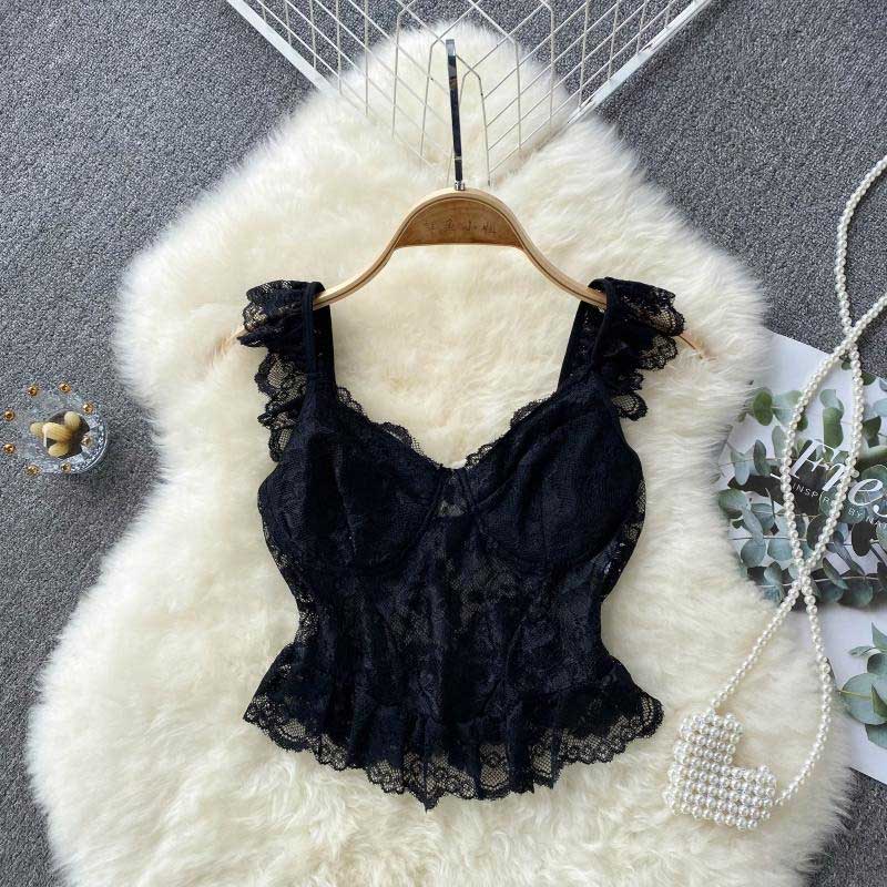 Sexy Lace Fashionable Versatile Summer Women's Top