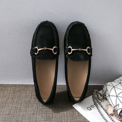 Genuine Leather Fashion All-Match Soft Women's Flat Loafer