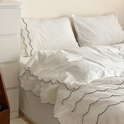 Pure Cotton Four-Piece Princess Wind Girls Bed Set