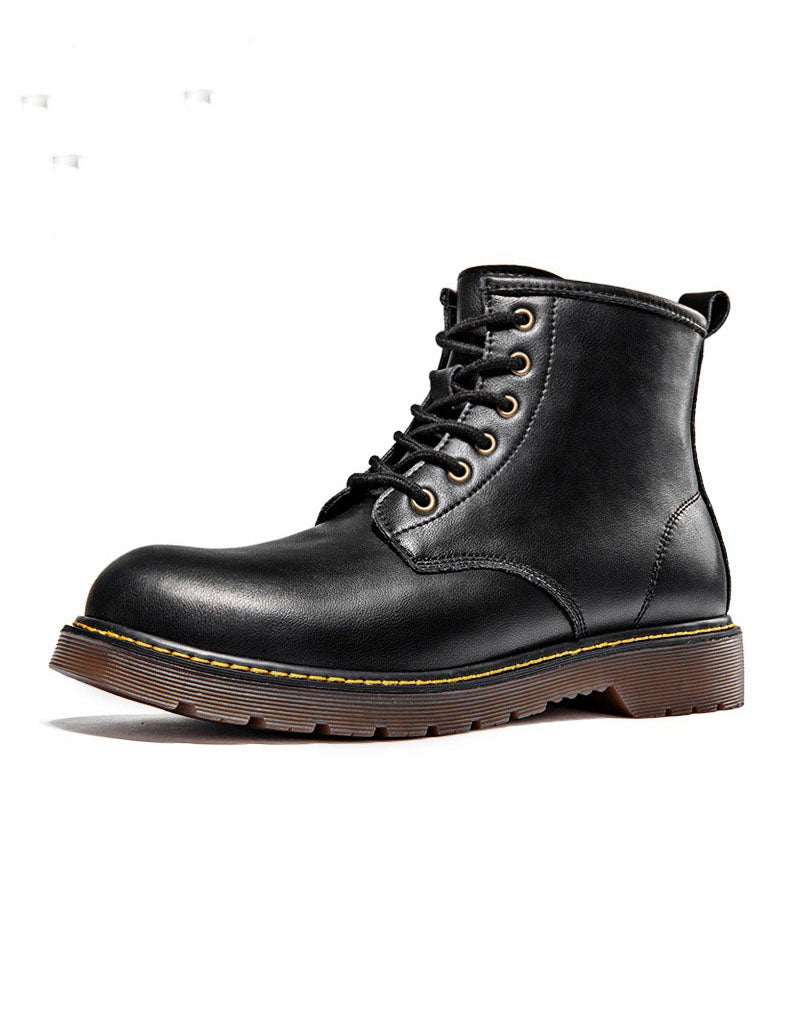 Martin Style British High-Top Winter Leather Unisex Boot - Harmony Gallery