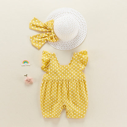 Summer Thin Suit Onesie Sleeveless Cute Baby Girl's Romper