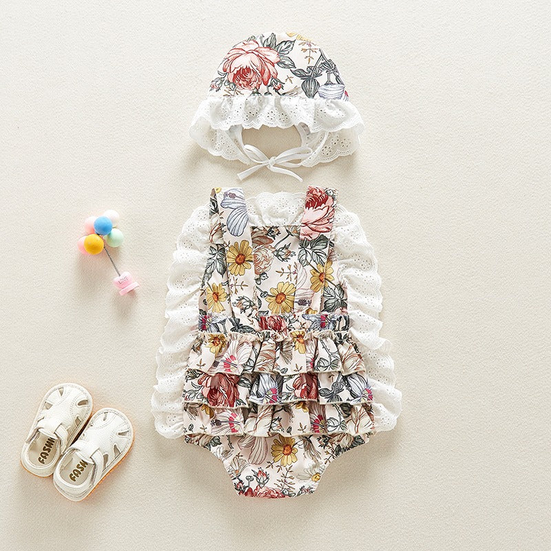 Newborn Summer Cute Short-Sleeved Baby Girl's Romper - Harmony Gallery