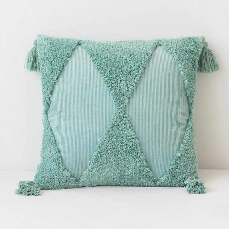 Moroccan Cotton Hand Tufted Tassel Decorative Sofa Cushion - Harmony Gallery