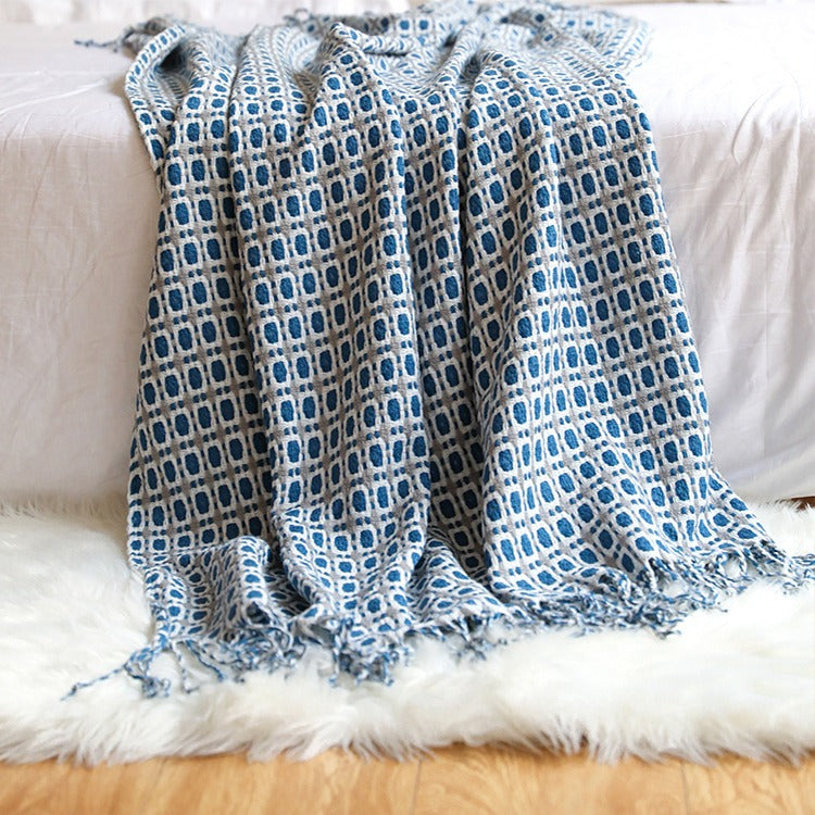 Multifunctional Knitted Nordic Style Sofa Decoration Blanket - Harmony Gallery
