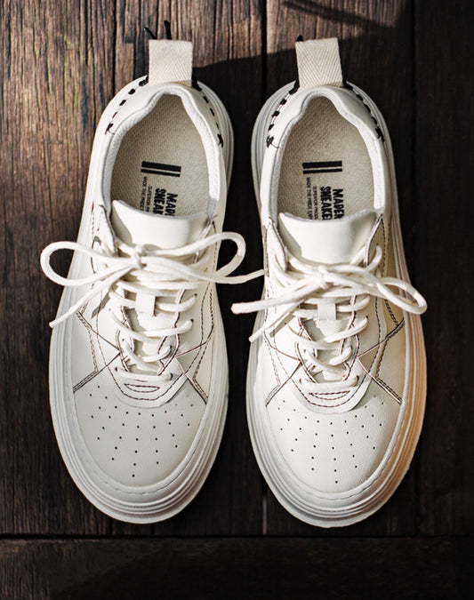 Retro Low Top Casual Leather Skateboard Unisex Shoes - Harmony Gallery