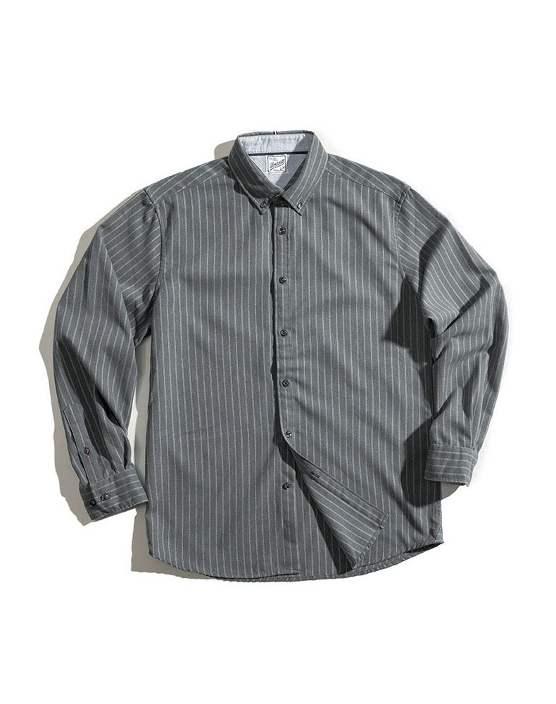 American Retro Vertical Stripes Business Casual Men's Shirt