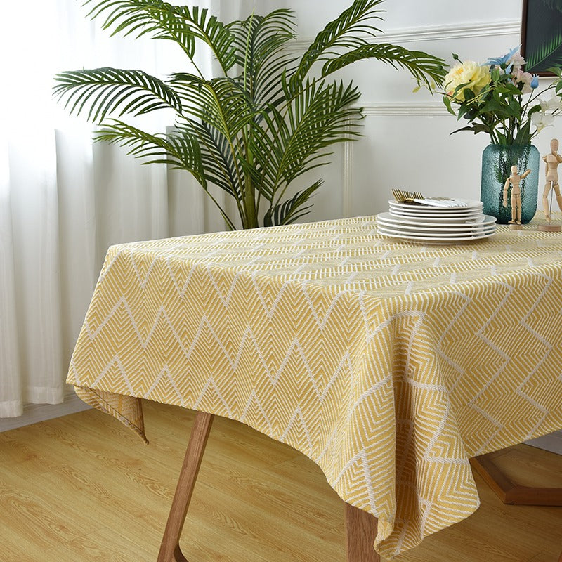 Cotton Linen Fresh Nordic Rectangular Coffee Tablecloths - Harmony Gallery