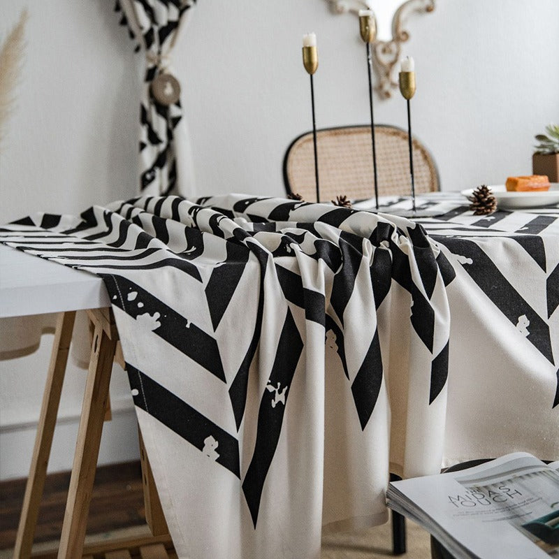 High-Quality Linen Rectangular Nordic Retro Tablecloths - Harmony Gallery