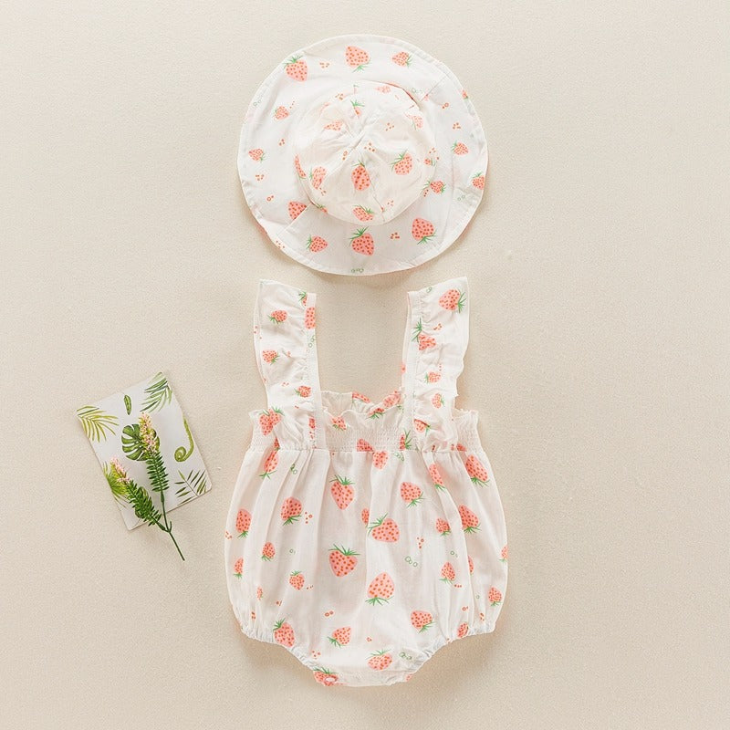 Summer Floral Thin Bodysuit Baby Girl's Romper - Harmony Gallery