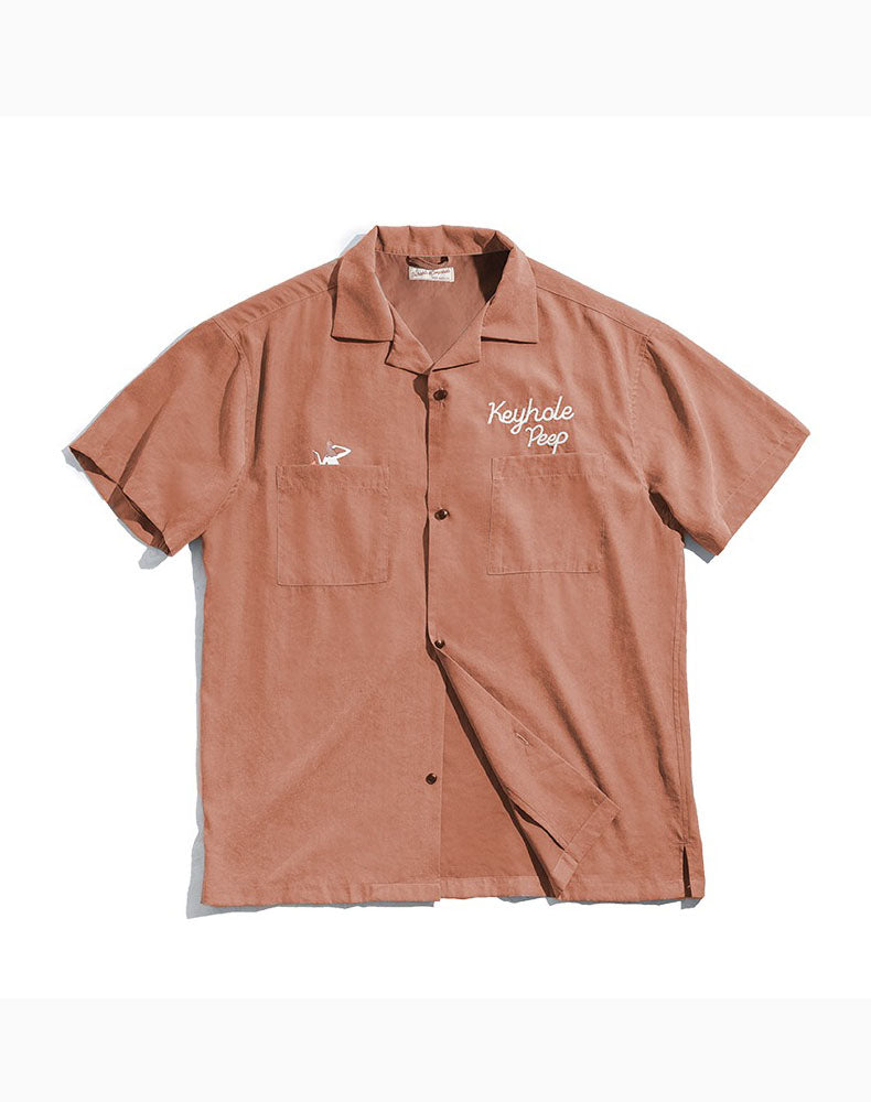 Workwear American Retro Loose Summer Men's Shirt