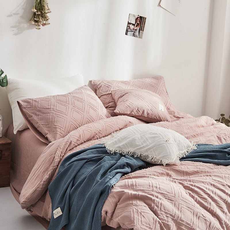 Princess Washed Cotton Long-Staple Four-Piece Bed Set