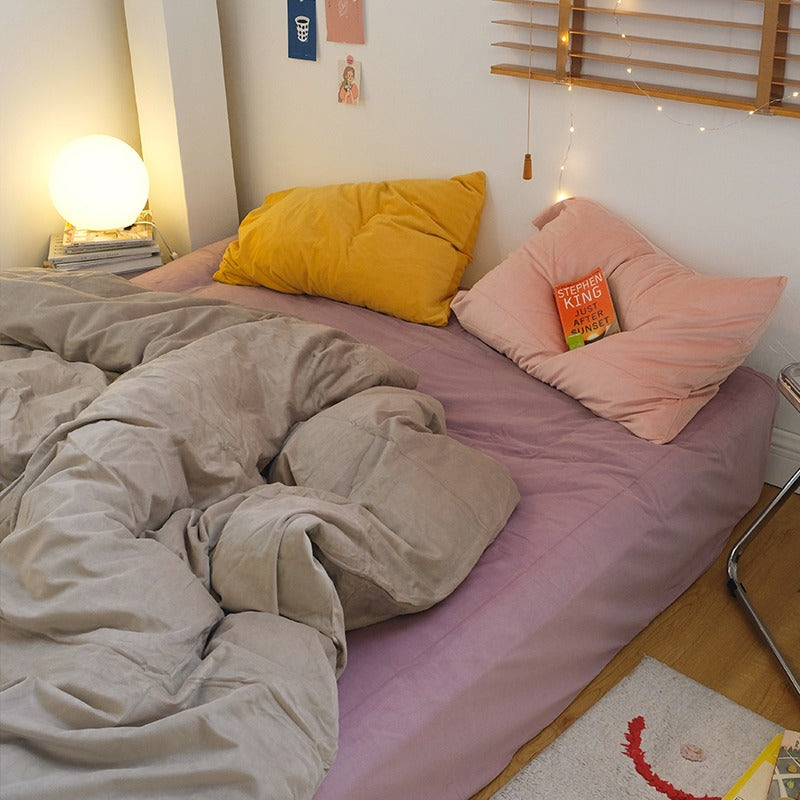 Mix and Match Warm Winter Four-Piece Velvet Bed Set