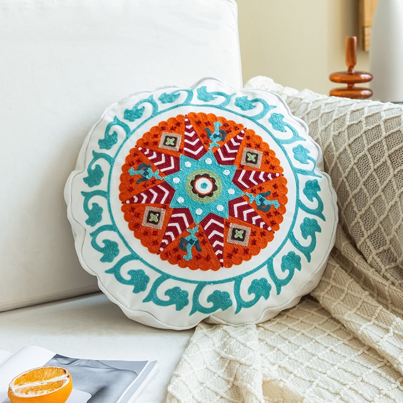Moroccan Ethnic Round Homestay Decorative Sofa Cushion - Harmony Gallery