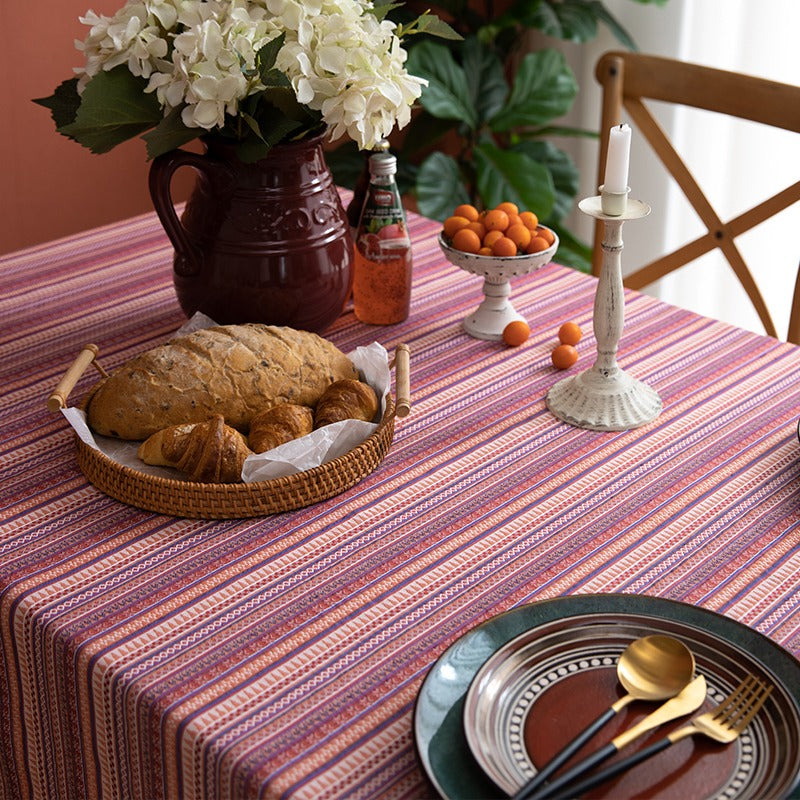 American Cotton Bohemian Ethnic Rectangular Dining Tablecloths - Harmony Gallery
