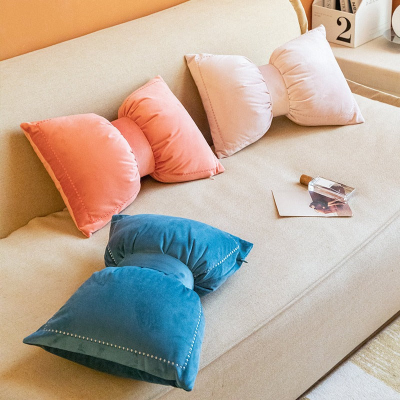 Creative Bow Lumbar Sofa Bedroom Cushion - Harmony Gallery