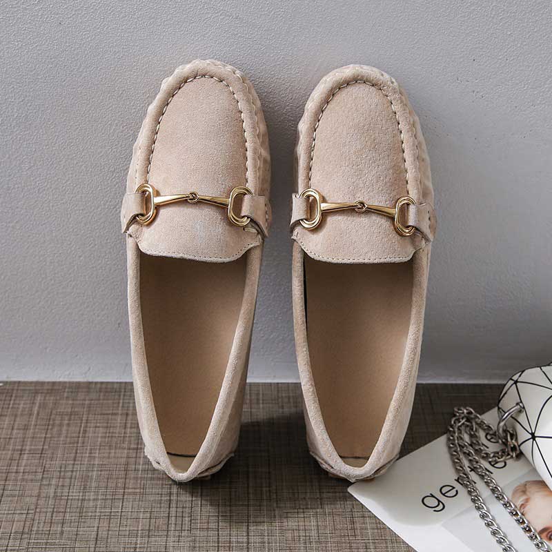 Genuine Leather Fashion All-Match Soft Women's Flat Loafer - Harmony Gallery