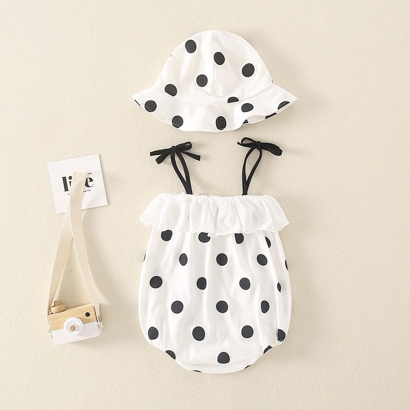 Sling Triangle Summer One-Piece Baby Girl's Romper - Harmony Gallery
